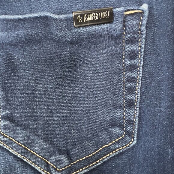 Jennifer Lopez JLO Womens Size 4L Mid Rise Stretch Pull On Jeggings Dark Wash - Picture 3 of 6